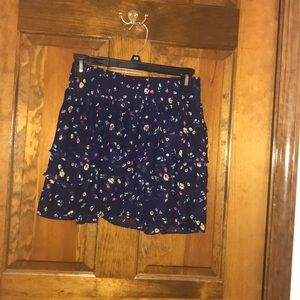 Navy floral blue skirt